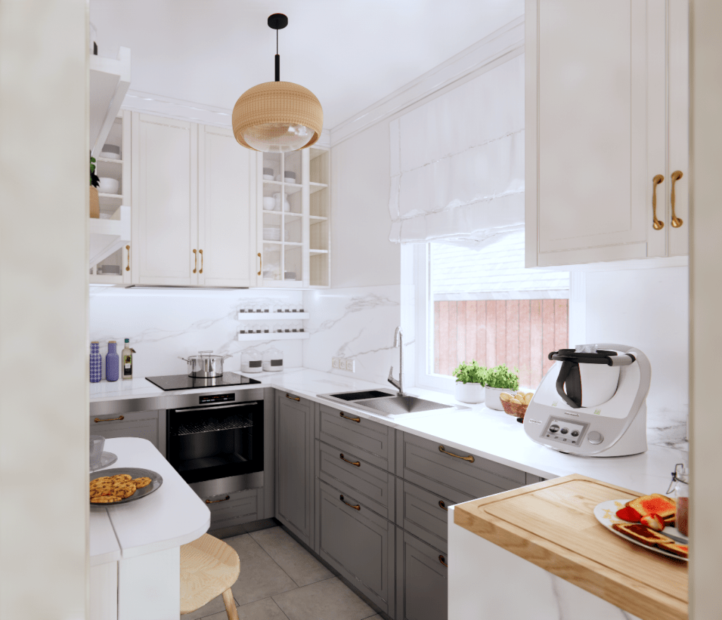 Klasyczna kuchnia w tradycyjnym&nbsp;domu