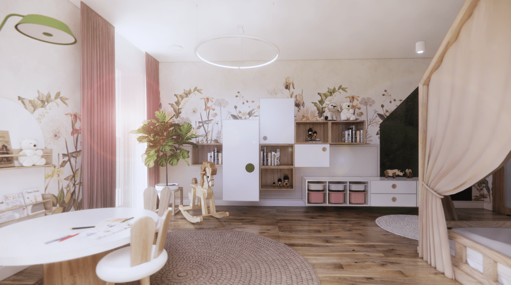 Sypialnia dla dwulatki w odcieniach&nbsp;beżu