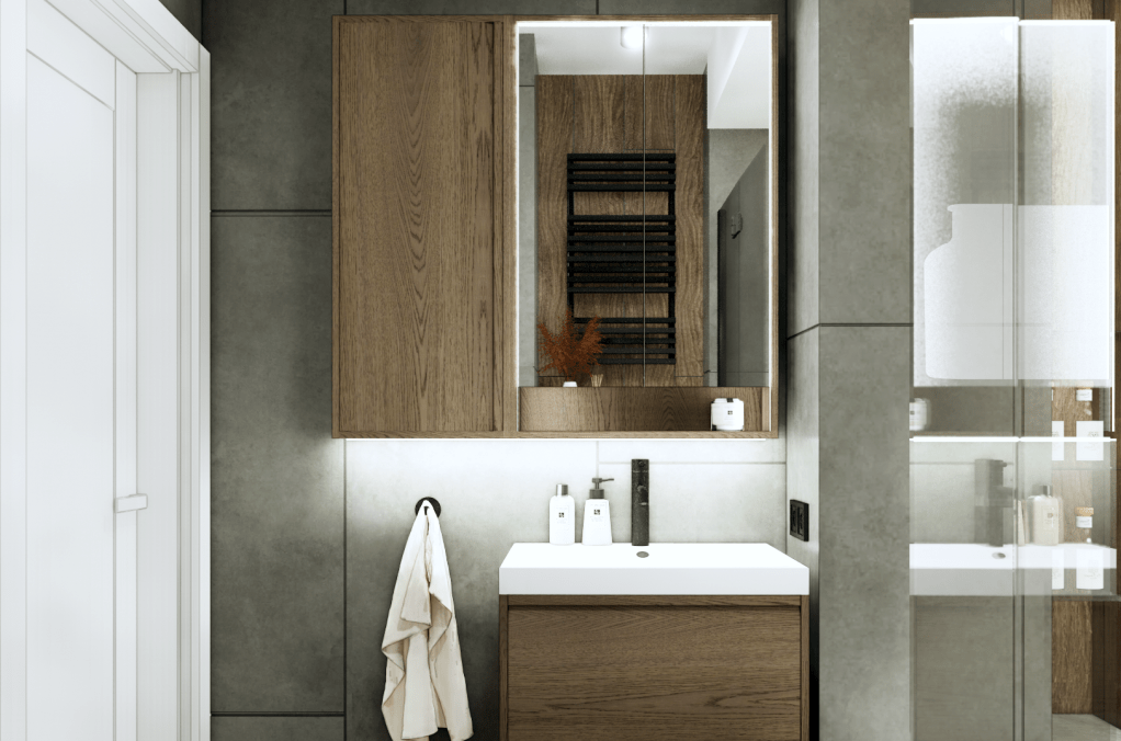 Funkcjonalna łazienka w nowoczesnym&nbsp;stylu